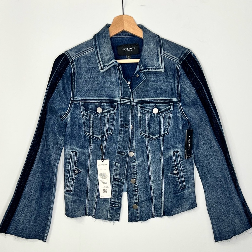 Liverpool Denim Jacket with Dark Blue Accents